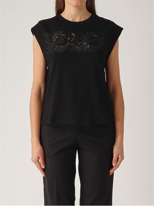 T-shirt con applicazione di pizzo TWINSET | TP2073/00006